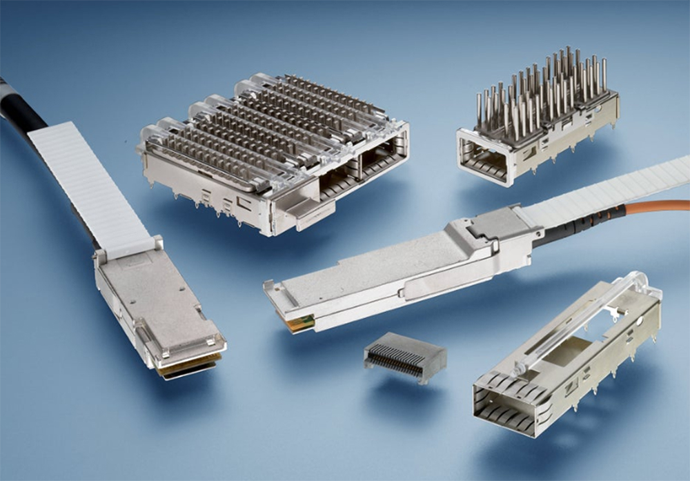 QSFP112G SMTコネクタおよびケージ 2342933-x,2327362-x